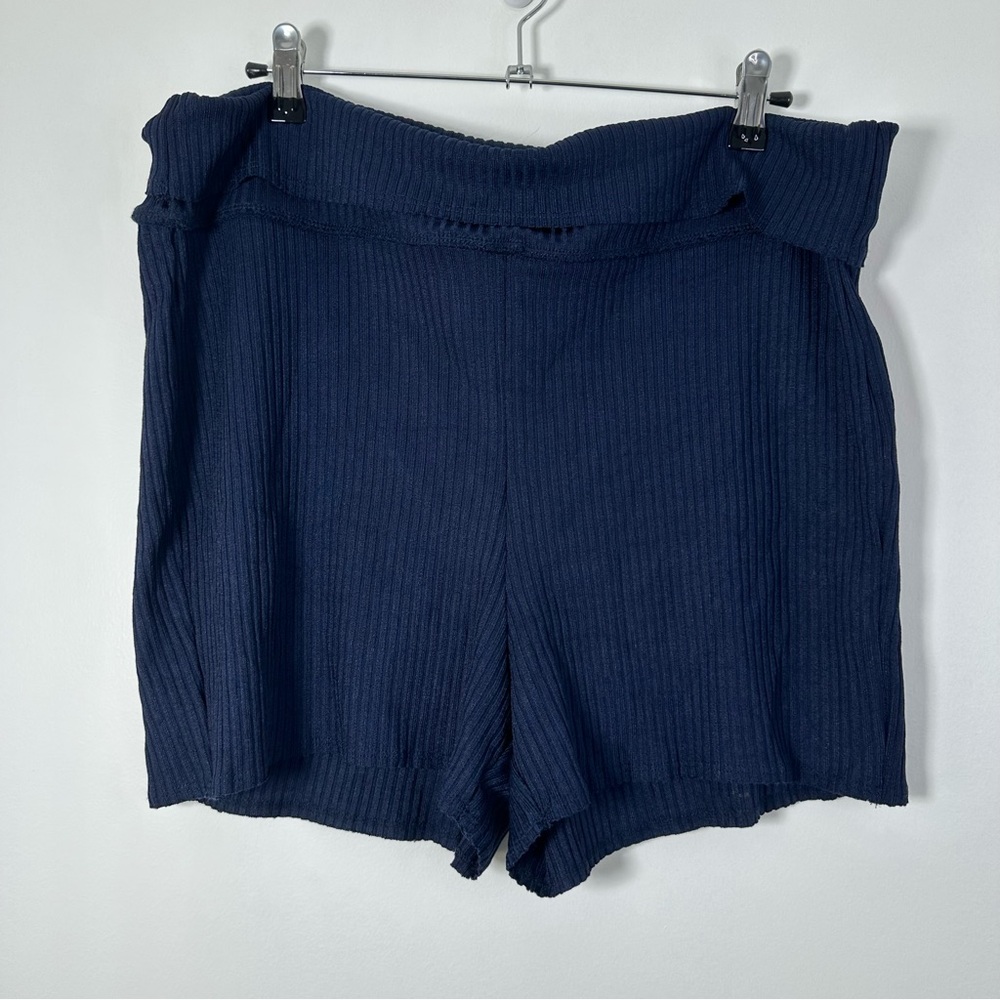 Wild Fable Navy Blue Ribbed Pull On Shorts Size XXL NWT